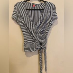M. VINCE CAMUTO. Comfy but beautiful blue and white striped blouse.